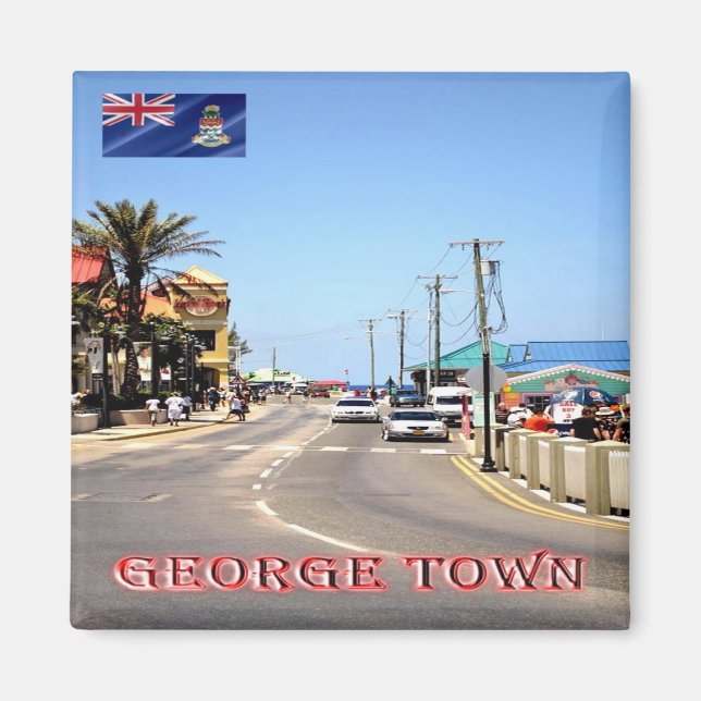 zKY003 GEORGE TOWN, Cayman Islands, Fridge Magnet (Front)