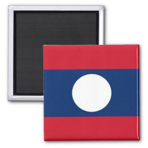 zLA001 FLAG LAOS Fridge Magnet