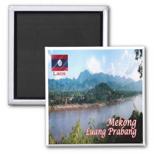 zLA006 LUANG PRABANG Mekong Laos Asia Fridge Magnet