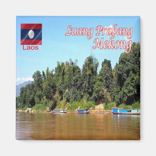zLA012 MEKONG Luang Prabang, Laos, Asia, Fridge Magnet (Front)