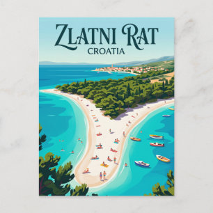 Zlatni Rat Croatia Postcard