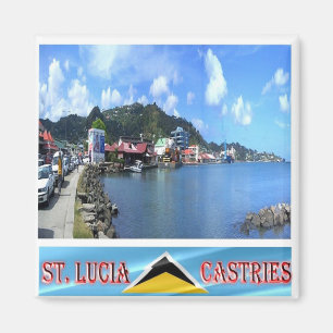 zLC008 CASTRIES, Harbour, Saint Lucia, Fridge Magnet