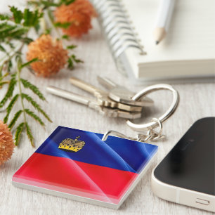 zLI002 LIECHTENSTEIN wafig FLAG, Keychain