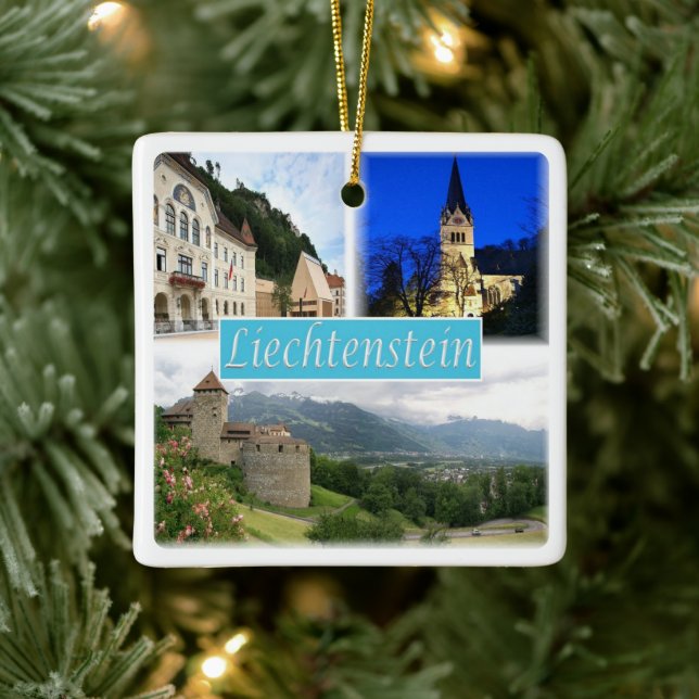 zLI003 VADUZ Liechtenstein, Ceramic Ornament (Tree)