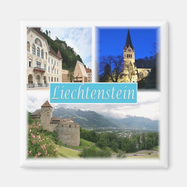 zLI003 VADUZ Liechtenstein, Fridge Magnet (Front)
