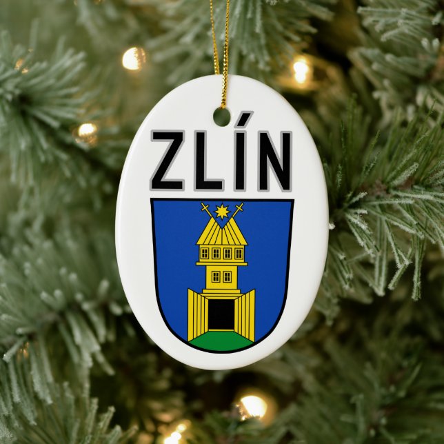 Zlín coat of arms, Czech Republic Ceramic Ornament (Tree)