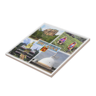 zLK003 SIGIRIJA, GOLDEN TEMPLE, Sri Lanka, Ceramic Tile