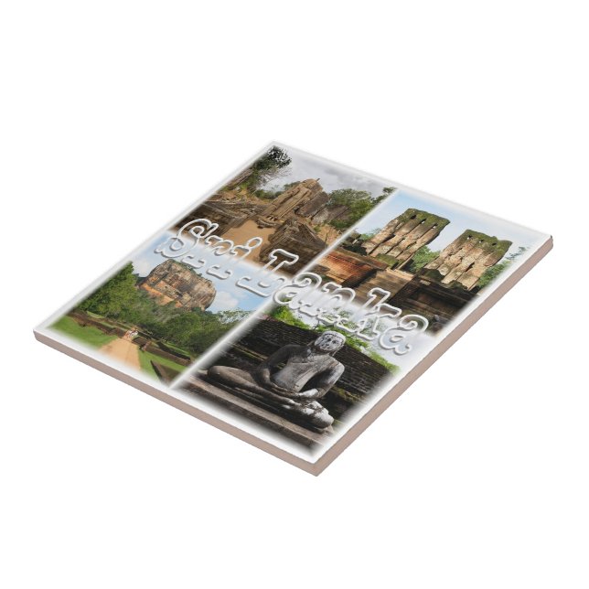 zLK006 SRI LANKA collage, Asia, Ceramic Tile (Side)