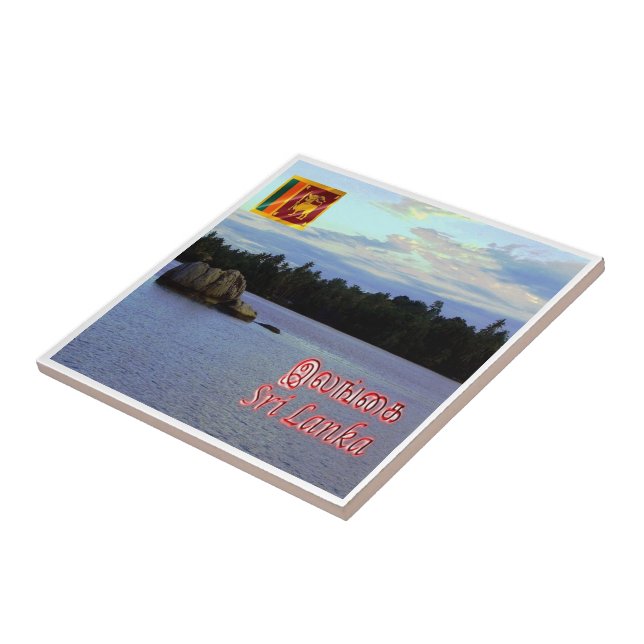 zLK011 Bentota river DHARGA Sri Lanka Asia, Ceramic Tile (Side)