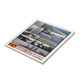 zLK012 COLOMBO collage, Sri Lanka, Asia, Ceramic Tile