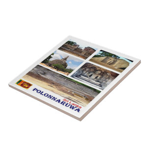 zLK015 POLONNARUWA collage, Sri Lanka, Ceramic Tile