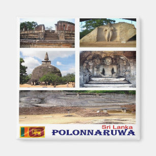 zLK015 POLONNARUWA collage, Sri Lanka, Fridge Magnet
