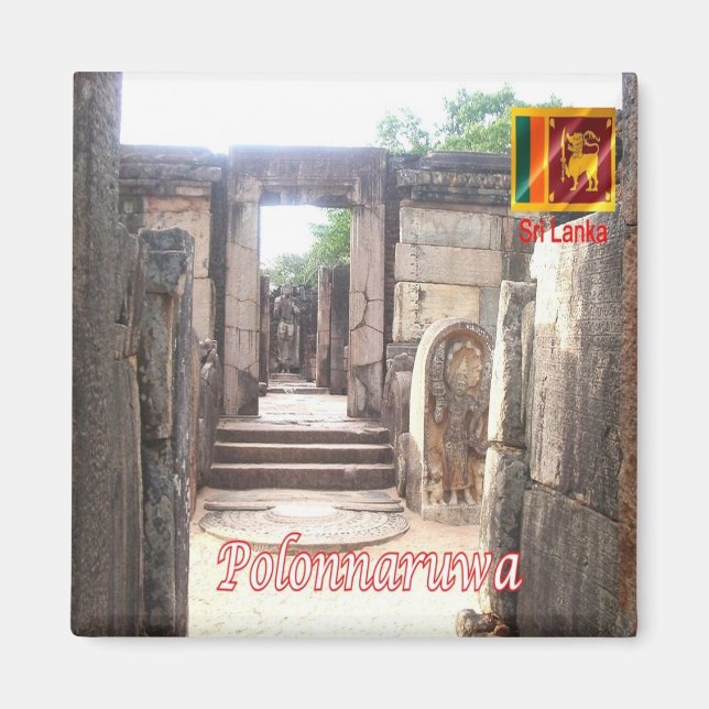 zLK020 TEMPLE Polonnaruwa, Sri Lanka, Asia, Fridge Magnet (Front)