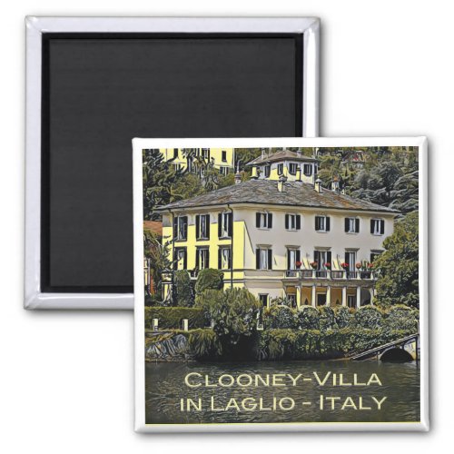 zLMD116 CLOONEY_VILLA Laglio Lake Como Fridge Magnet