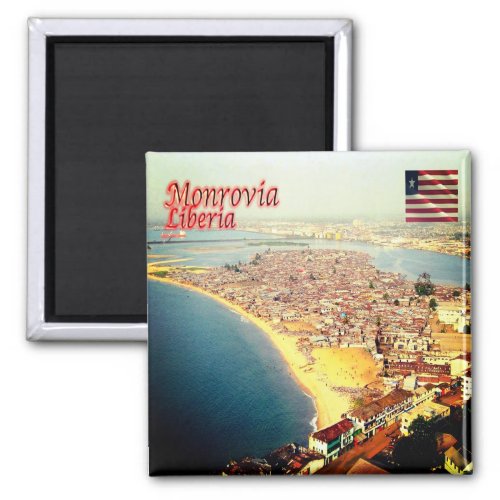 zLR004 MONROVIA Panorama Liberia Africa Fridge Magnet