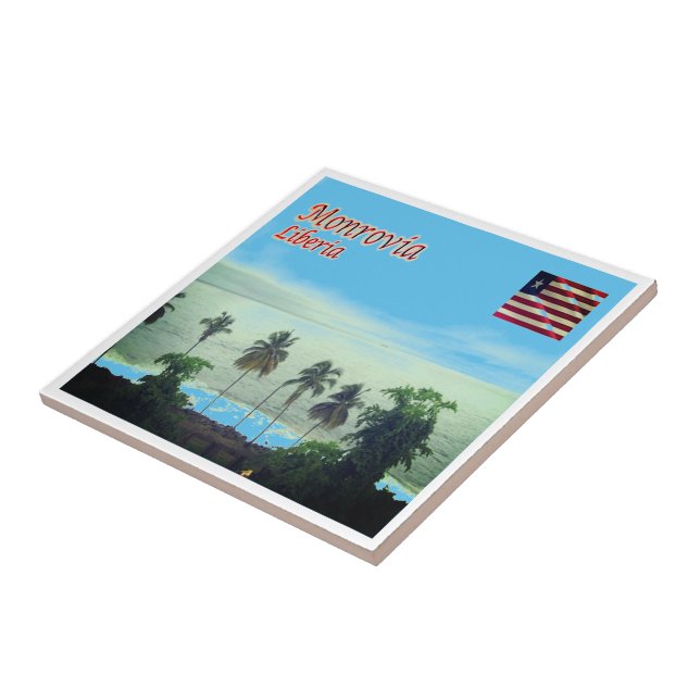 zLR005 MONROVIA, Liberia, Africa, Ceramic Tile (Side)