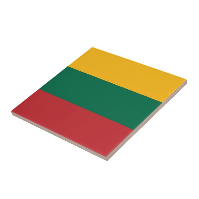 zLT001  Lithuanian FLAG, LITHUANIA, Ceramic Tile (Side)