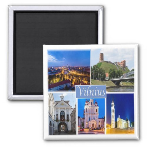 zLT005 VILNIUS Europe Fridge Magnet