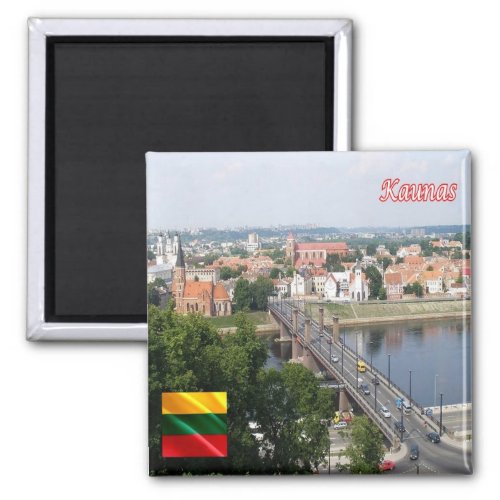 zLT008 KAUNAS Lithuania Europe Fridge Magnet