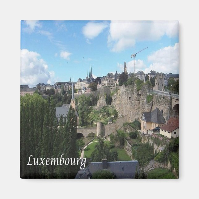 zLU005  LUXEMBOURG, Fridge Magnet (Front)