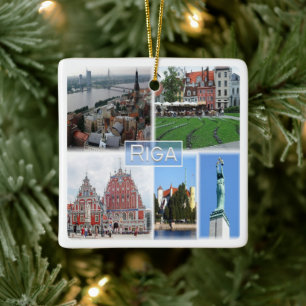 zLV003 RIGA, Latvijas, Republika Latvia, Ceramic Ornament