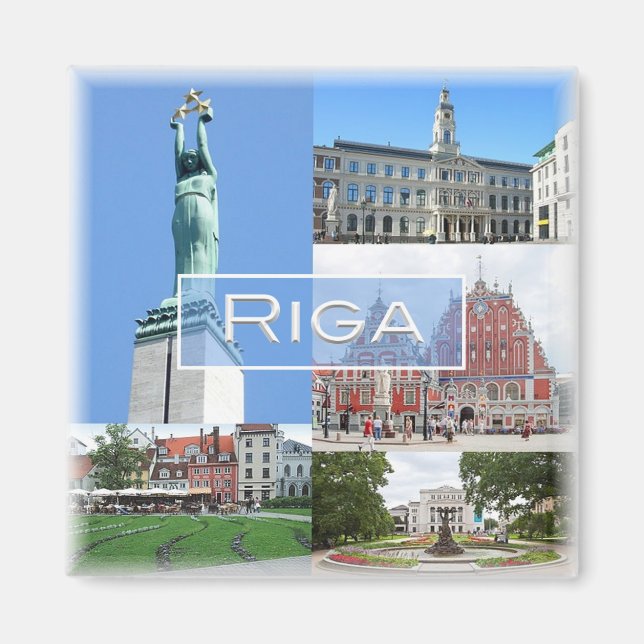 zLV004 RIGA, Republika of Latvia, Europe, Fridge Magnet (Front)