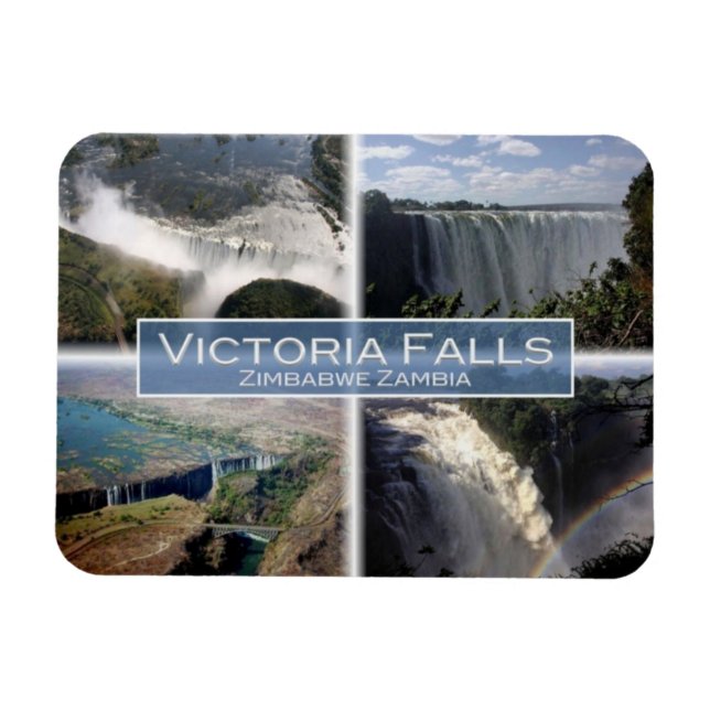 ZM Zambia Zimbabwe - Victoria Falls - Magnet (Horizontal)