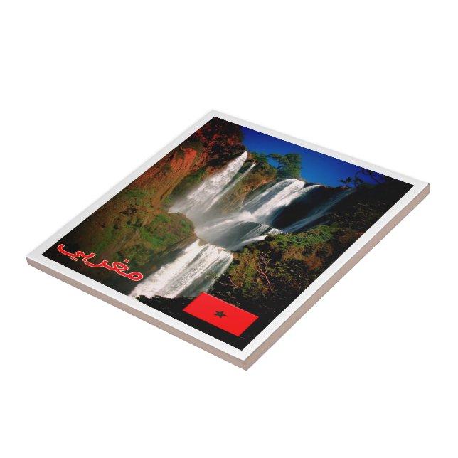 zMA006 MOROCCO, d'Ouzoud Falls, Africa, Ceramic Tile (Side)