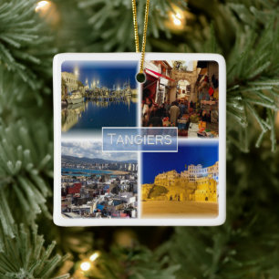 zMA012 TANGIERS, Mosaic, Morocco, Africa, Ceramic Ornament