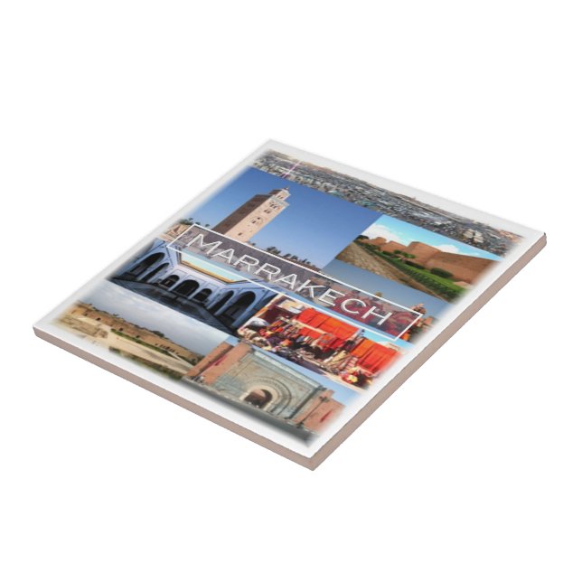 zMA015 MARRAKECH, Morocco, Africa, Ceramic Tile (Side)