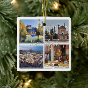 zMA017 MARRAKECH mosaic, Morocco, Africa, Ceramic Ornament