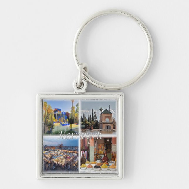 zMA017  MARRAKECH mosaic, Morocco, Keychain (Front)