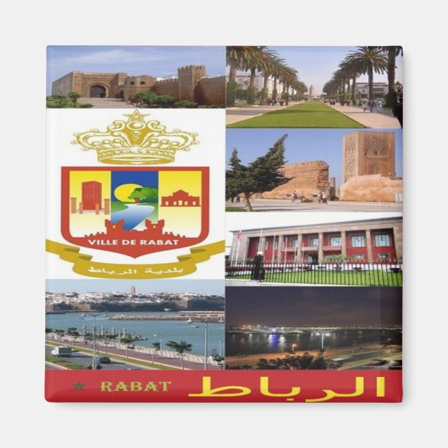 zMA019 RABAT, Mosaic, Morocco, Africa, Fridge Magnet (Front)