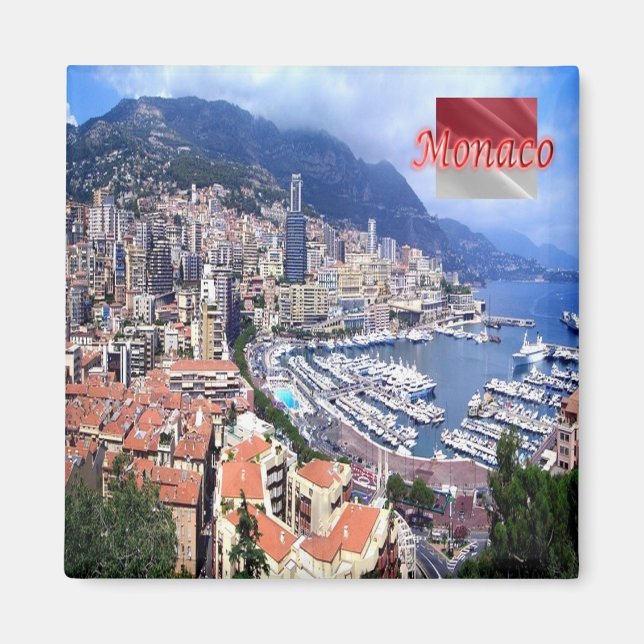 zMC005 PRINCIPALITY OF MONACO panorama, Fridge Magnet (Front)