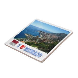 zMC008 PRINCIPALITY OF MONACO, I Love, Ceramic Tile
