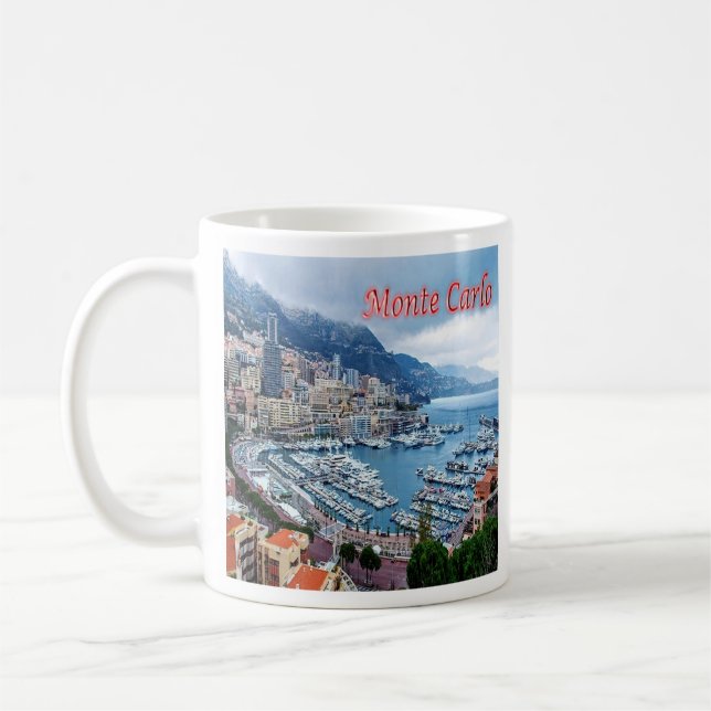 zMC018 MONTE CARLO Panorama, Monaco, Coffee Mug (Left)