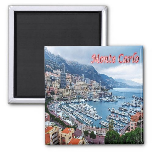 zMC018 MONTE CARLO Panorama Monaco Fridge Magnet