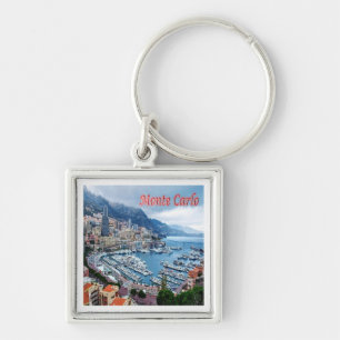 zMC018 MONTE CARLO Panorama, Monaco, Keychain