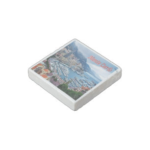 zMC018 MONTE CARLO Panorama, Monaco, Stone Magnet