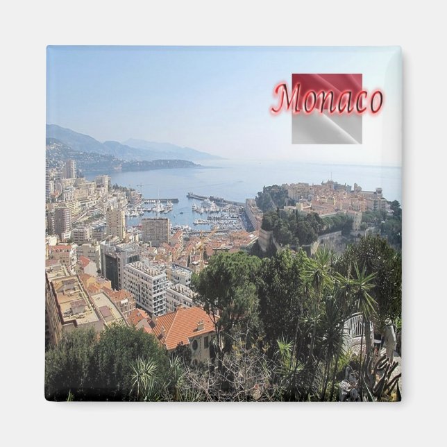 zMC025 MONACO from the top of the Exotic Garden Magnet (Front)