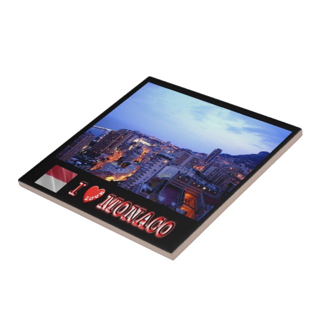 zMC031 MONACO "I Love", Ceramic Tile (Side)