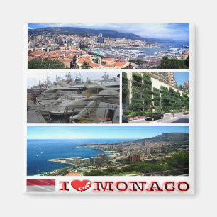 zMC035 MONACO collage "I Love", Fridge Magnet