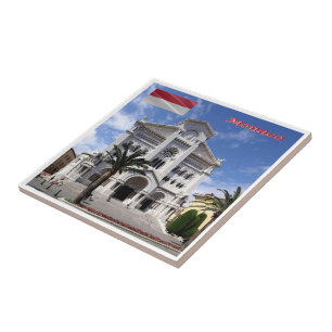 ZMC038 MONACO, Cathedral Notre-Dame-Immacu Ceramic Tile