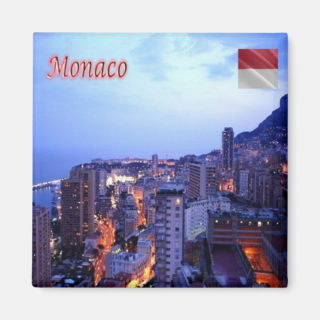 zMC039 MONACO BY NIGHT, Fridge Magnet (Front)