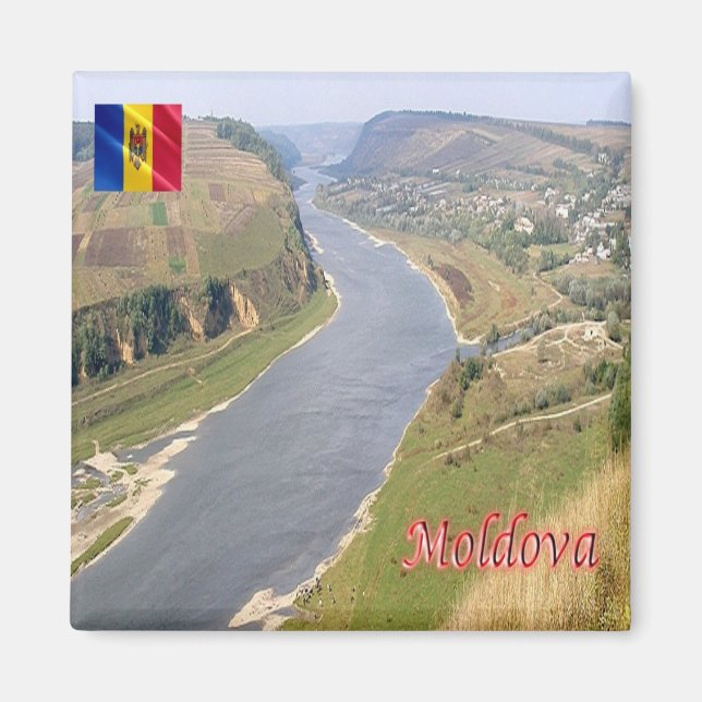 zMD006 DNIESTER VALLEY panorama, Moldova, Fridge Magnet (Front)