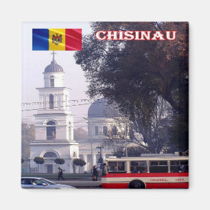 zMD010 CHISINAU Town Center, Moldova, Fridge Magnet
