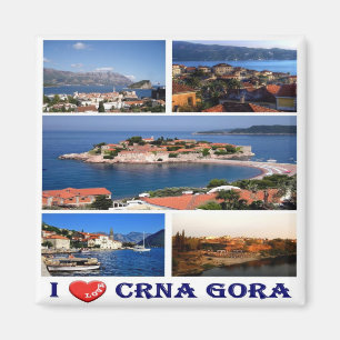 zME004 CRNA GORA, Montenegro, I Love, Fridge Magnet