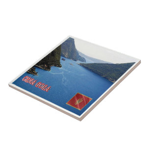 zME018 GULF OF KOTOR, Montenegro, Ceramic Tile