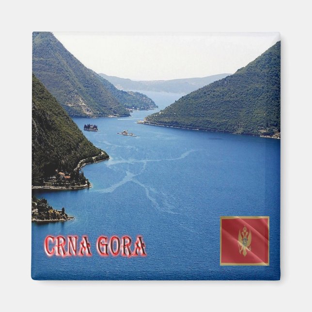 zME018 GULF OF KOTOR, Montenegro, Fridge Magnet (Front)