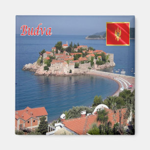zME019 BUDVA SVETI STEFAN, Montenegro, Fridge Magnet